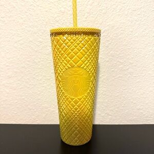 Starbucks 2025 Spring Iridescent Yellow Jewel Gem Cold Cup